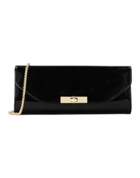 Kazar Elegante schwarze Clutch-Tasche aus Lack